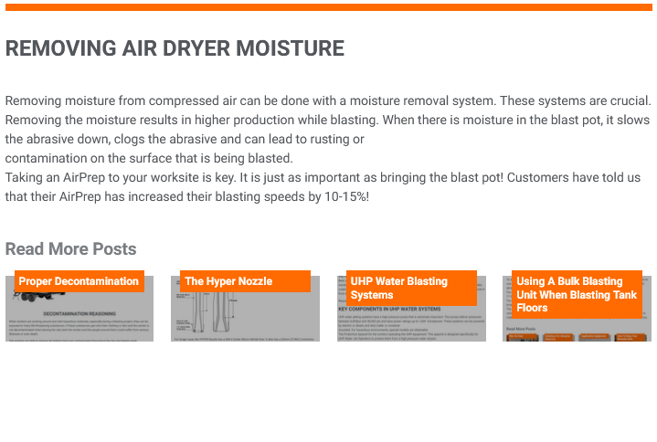 removing moisture air dryer blasting breating