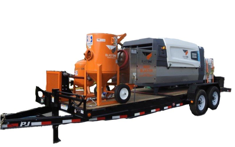 BlastOne MistBlaster Trailer package with airdryer and compressor