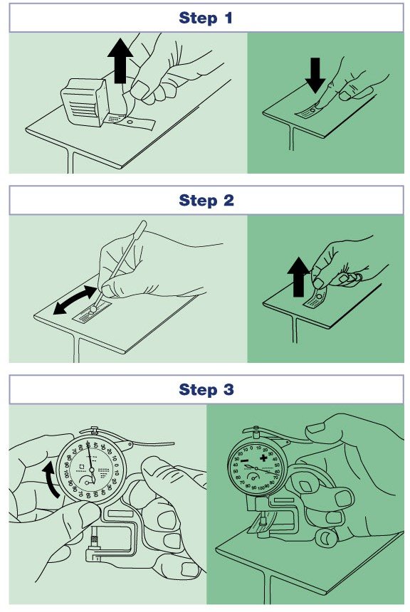 how to measure surface profile using testex tape