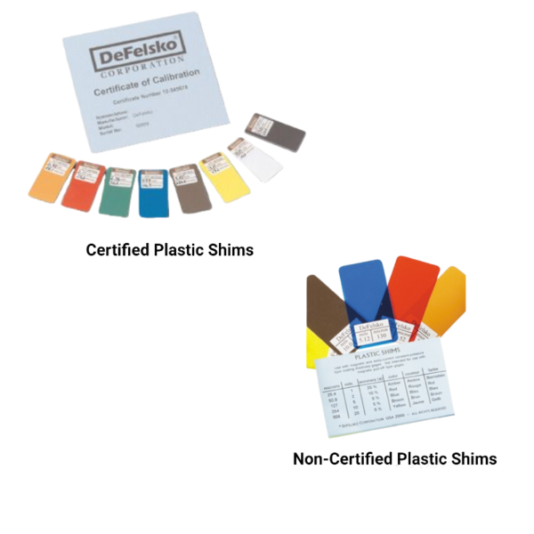 DeFelsko Plastic Shims / Foils for Coating Thickness Instruments